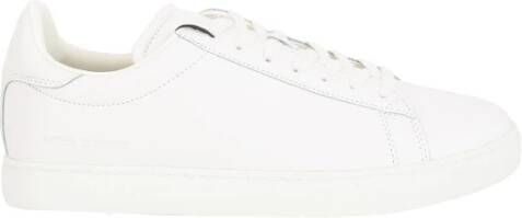 Armani Exchange Koeienleren Sneakers Bianco White Heren