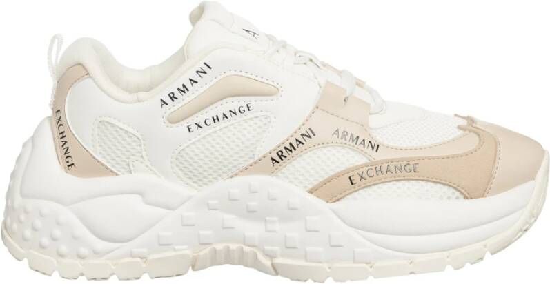 Armani Exchange Multikleur Veterschoenen White Dames