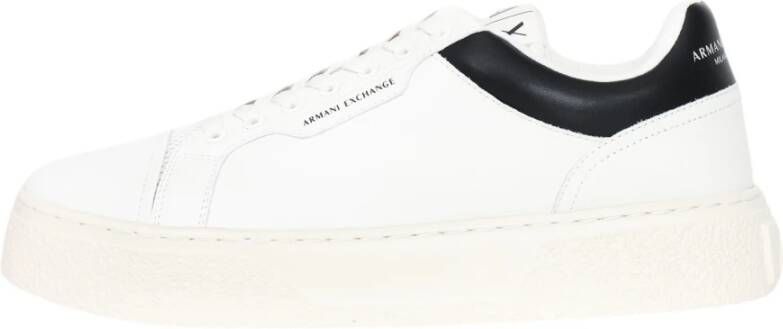 Armani Exchange Retro Low-Top Sneakers White Heren