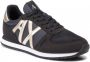 Armani Exchange Zwarte Sneakers Merklogo Rubberen Zool Black Dames - Thumbnail 12