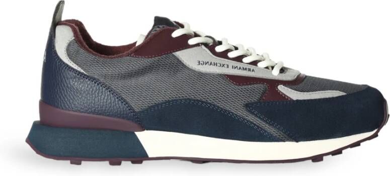 Armani Exchange Heren Sneakers Navy+slate+bordeaux Meerkleurig Heren