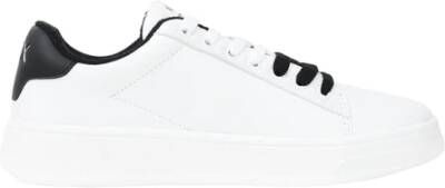 Armani Exchange Witte Leren Sneakers White Heren