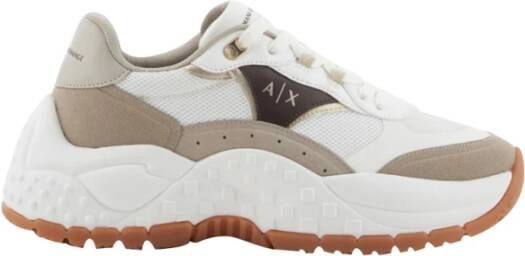 Armani Exchange Witte Sneakers Stijlvol Comfort Mix White Dames