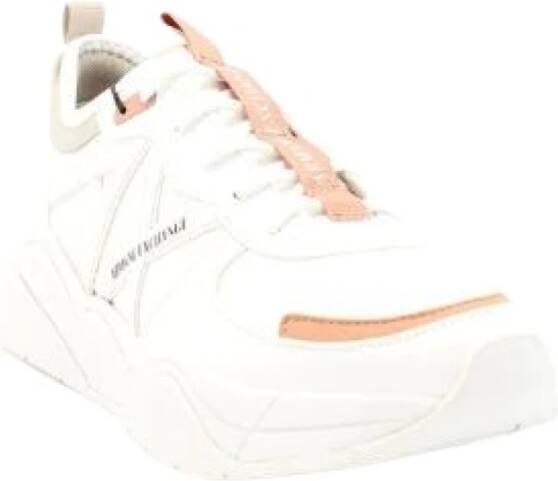 Armani Exchange Witte Veterschoenen Ss23 Multicolor Dames