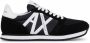 Armani Exchange Zwarte en witte canvas sneakers Black Heren - Thumbnail 7