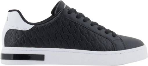 Armani Exchange Zwarte en witte sneakers voor heren Black Heren