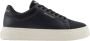 Armani Exchange Zwarte Sneakers Ronde Neus Rubberen Zool Black Heren - Thumbnail 1