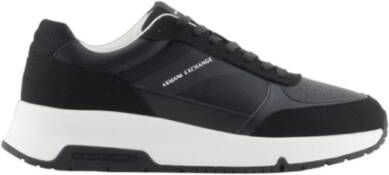 Armani Exchange Zwarte Sneakers Stijlvolle Comfortabele Schoenen Black Heren