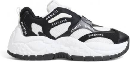 Armani Exchange Zwarte Vetersneakers voor Vrouwen Black Dames