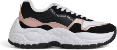 Armani Exchange Zwarte Vetersneakers voor Vrouwen Black Dames