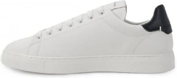 Armani Leren Logo Sneakers Verhoog Stijl White Heren