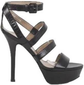 Armani Pre-owned Leather sandals Black Dames