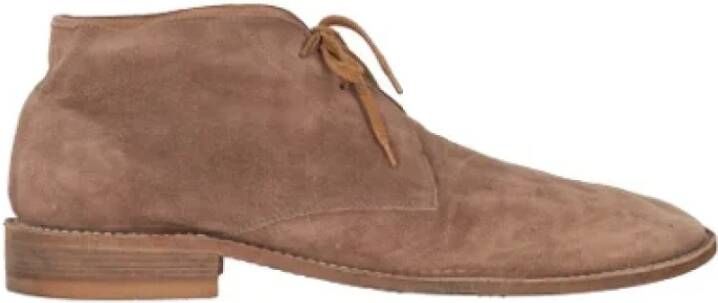 Armani Pre-owned Suede boots Beige Heren