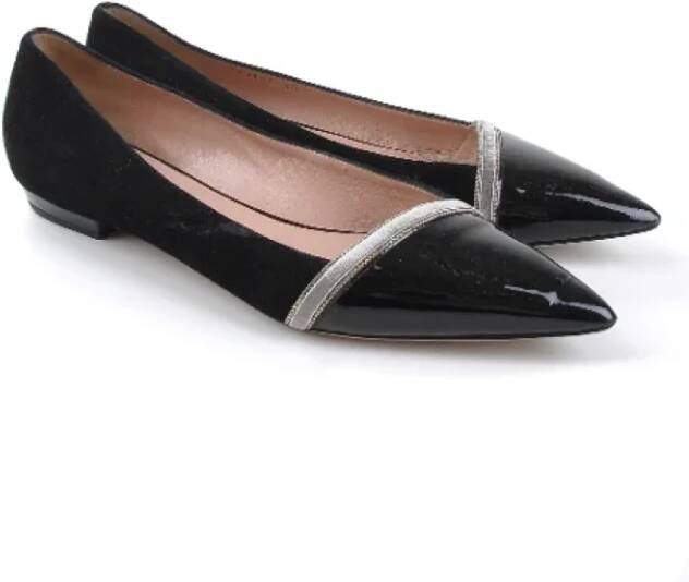 Armani Pre-owned Suede flats Black Dames