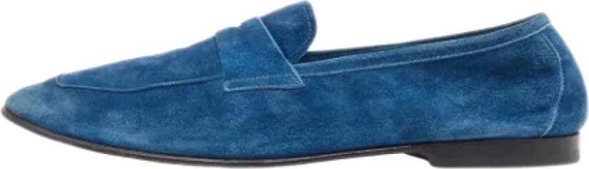 Armani Pre-owned Suede flats Blue Dames