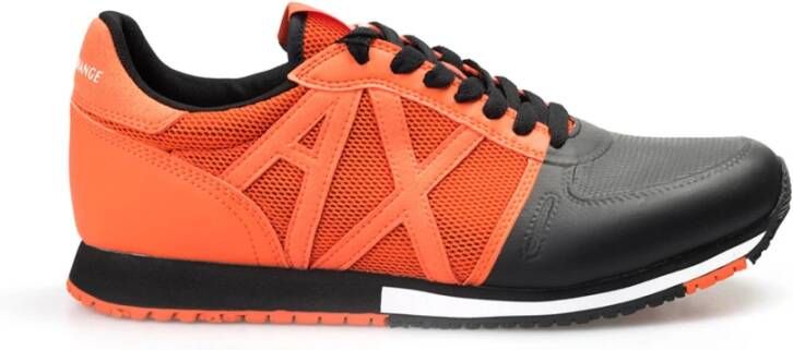 Armani Exchange Vetersneakers met logo details Black Heren