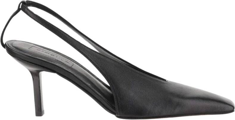 Armarium Vierkante Neus Slingback van Zacht Leer Black Dames