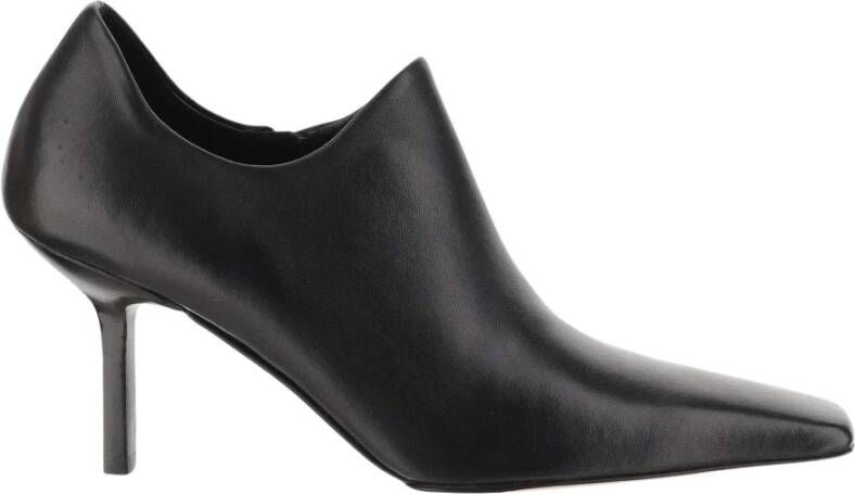 Armarium Zwarte Leren Vierkante Neus Pumps Black Dames