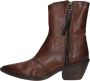 A.s.98 B84205 Enkellaarsjes Enkelboots met rits Dames Bruin - Thumbnail 3