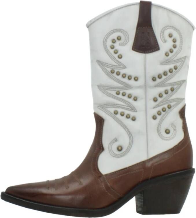 a.s.98 Western Style Cowboy Boots Brown Dames