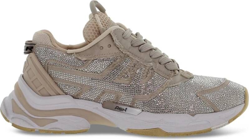 Ash Beige en Goud Kristal Stof Sneakers Multicolor Dames