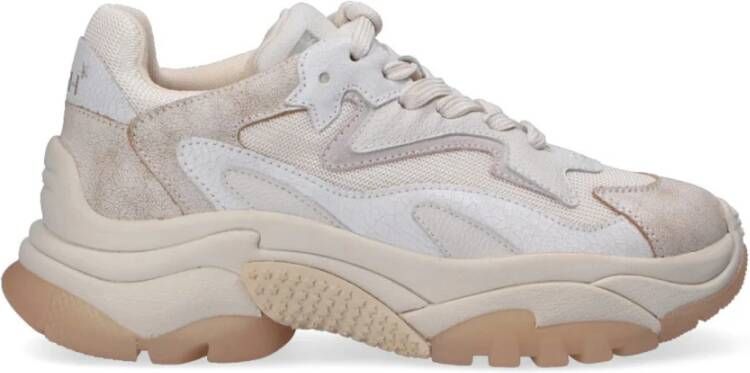 Ash Beige Leren Nylon en Suède Sneakers Multicolor Dames