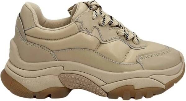 Ash Beige Leren Platform Sneaker Beige Dames