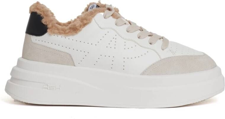 Ash Beige Suède en Nepbont Laarzen White Dames