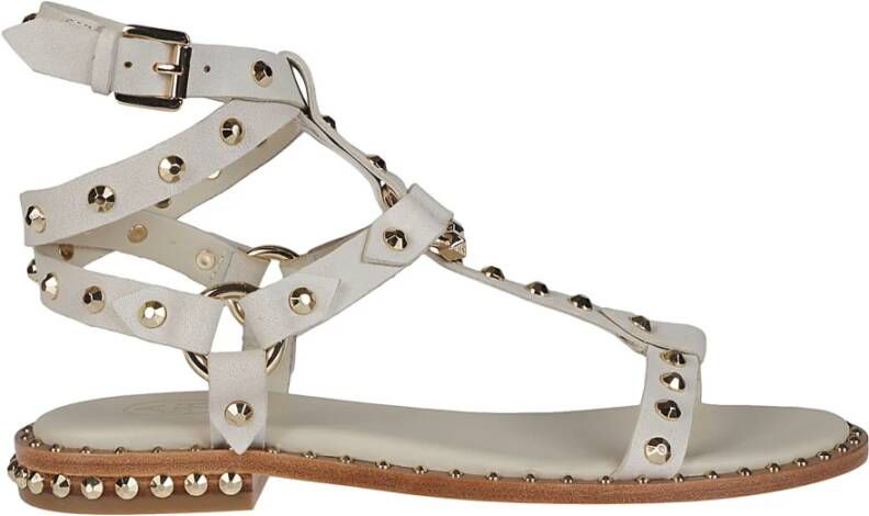 Ash Beige Wit Ariel Goud Sandalen White Dames