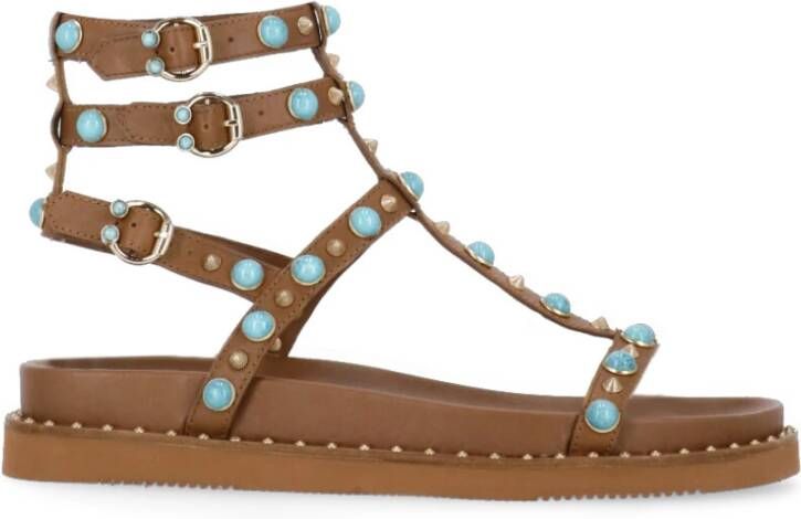 Ash Bruin Leren Dames Sandalen met Studs Brown Dames