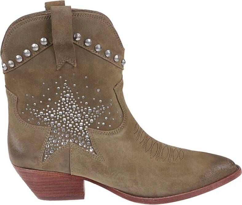 Ash Dallas Texan Laarzen Trendy Cowboy Laarzen Beige Dames