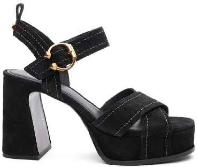 Ash Flat Sandals Black Dames