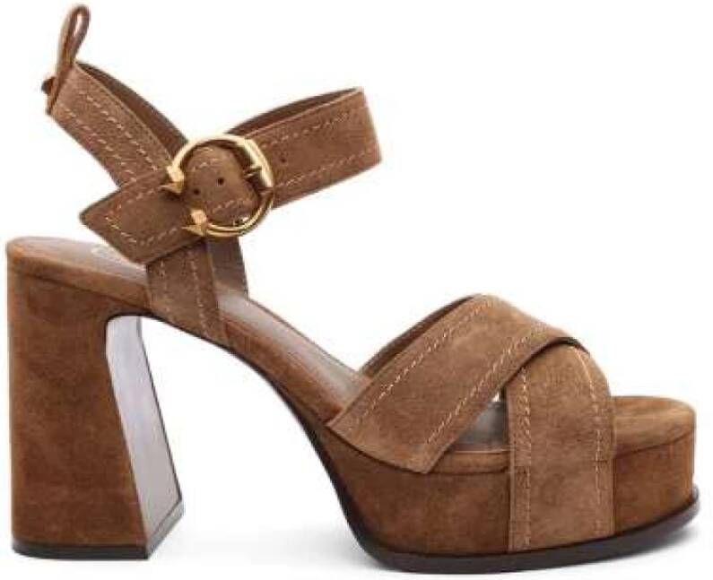 Ash Flat Sandals Brown Dames