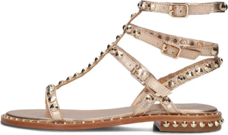 Ash Gouden Stud Sandalen Play Yellow Dames