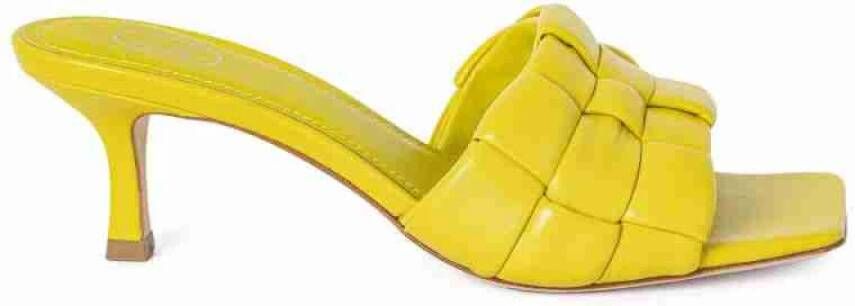 Ash Heeled Mules Yellow Dames