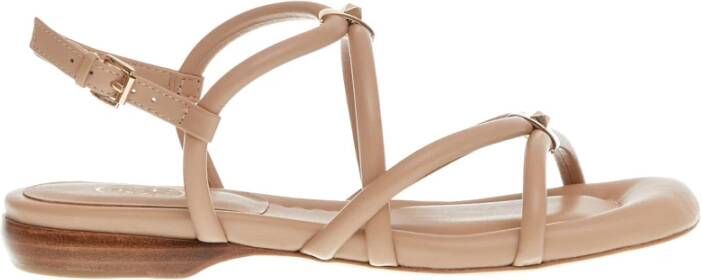 Ash Lage naakte sandalen met gewatteerde bandjes Beige Dames