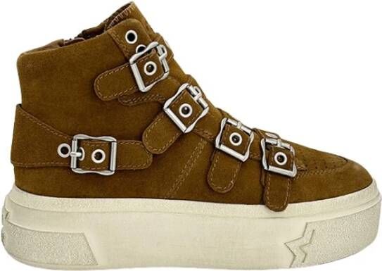 Ash Metalen Gesp Sneaker in Bruin Brown Dames