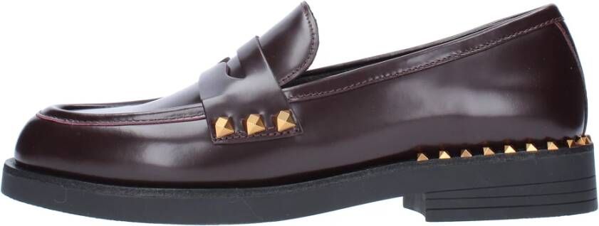 Ash Bordeaux Whisper Studs Loafer Brown Dames