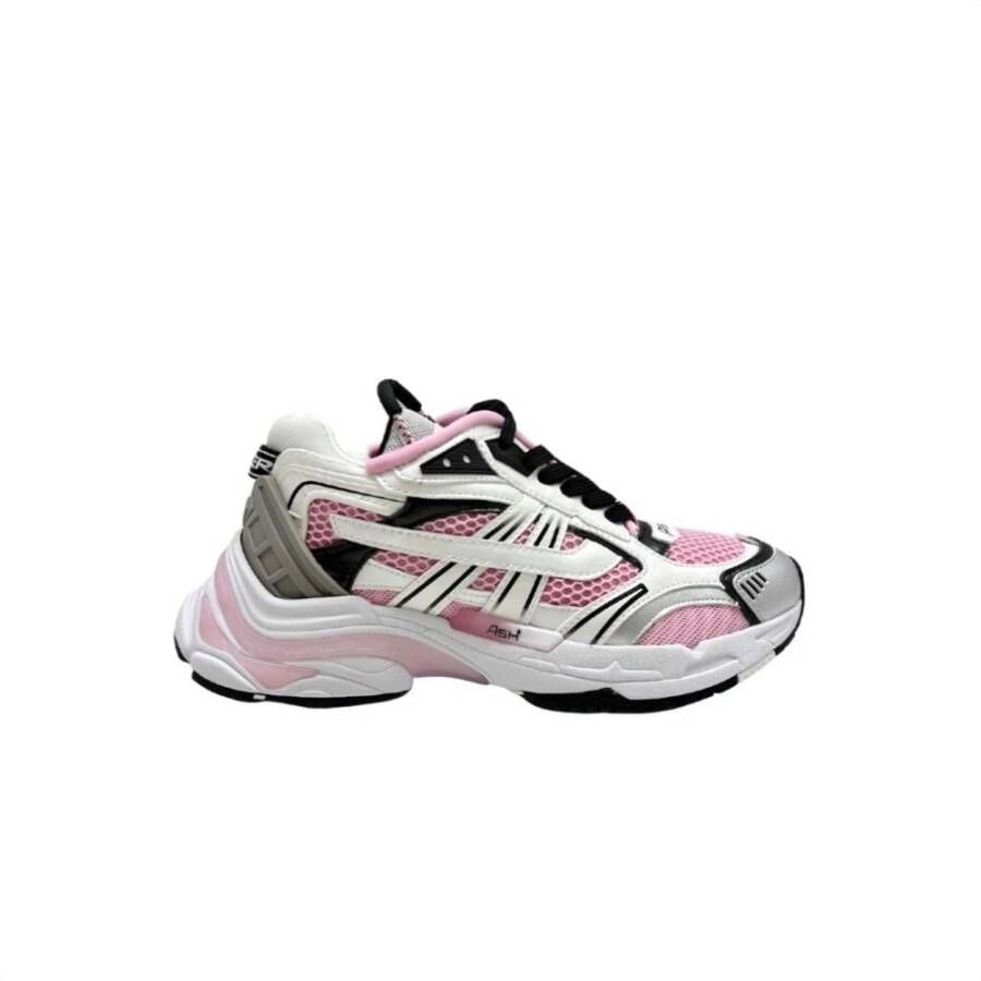 Ash Race Sneakers Zilver Zwart Wit BubbleGum Pink Dames