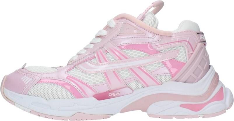 Ash Contrasterende Logo Sneakers voor Dames Roze Dames