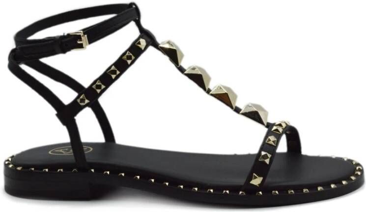 Ash Studded Leren Sandalen Black Dames