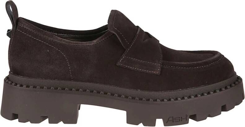 Ash Stijlvolle Dark Gun Loafers Brown Dames