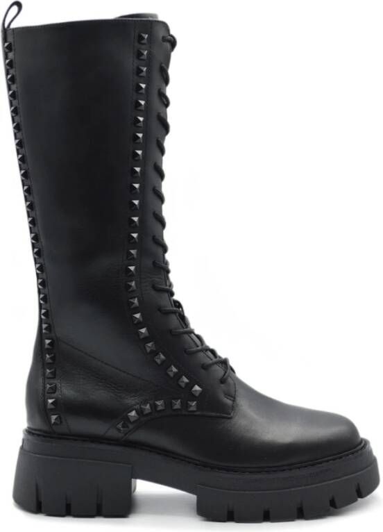 Ash Studded Hoge Enkellaarzen Black Dames