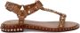 Ash Studded Leather Brown Sandals Brown Dames - Thumbnail 1