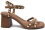 Ash Studded Leather Sandal Brown Dames - Thumbnail 1