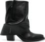 Ash Studded Leren Enkellaarzen Zwart Black Dames - Thumbnail 1