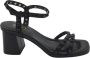 Ash Studded Leren Hoge Hak Sandalen Black Dames - Thumbnail 1