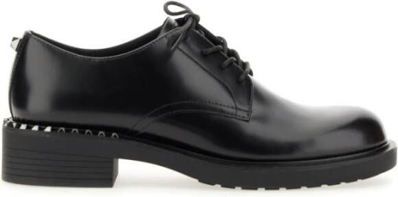 Ash Studded Leren Veterschoenen Black Dames