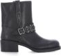 Ash Studded Zwarte Leren Enkellaarzen Black Dames - Thumbnail 1