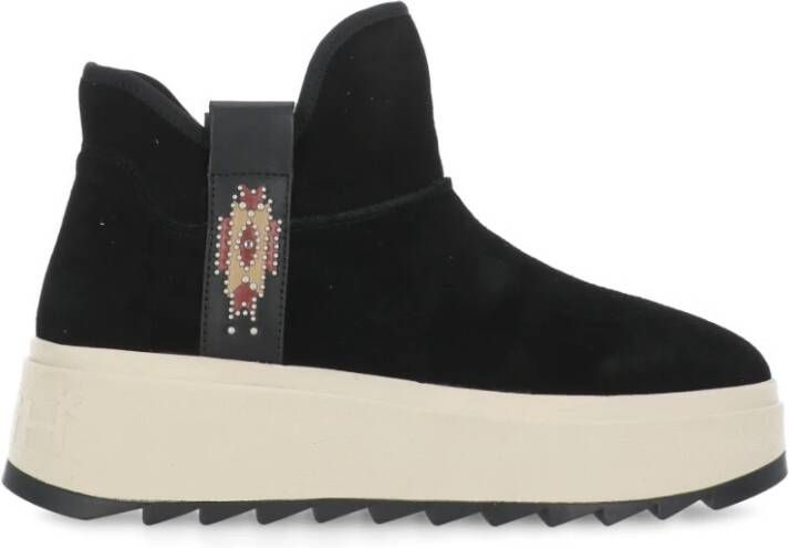 Ash Studded Zwarte Suède Enkellaarzen Black Dames